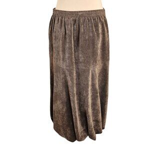 Kokomarina Brown Corduroy Puff Bottom Skirt Sz M